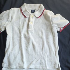 GAP White Polo Shirt with Red & Navy Trim